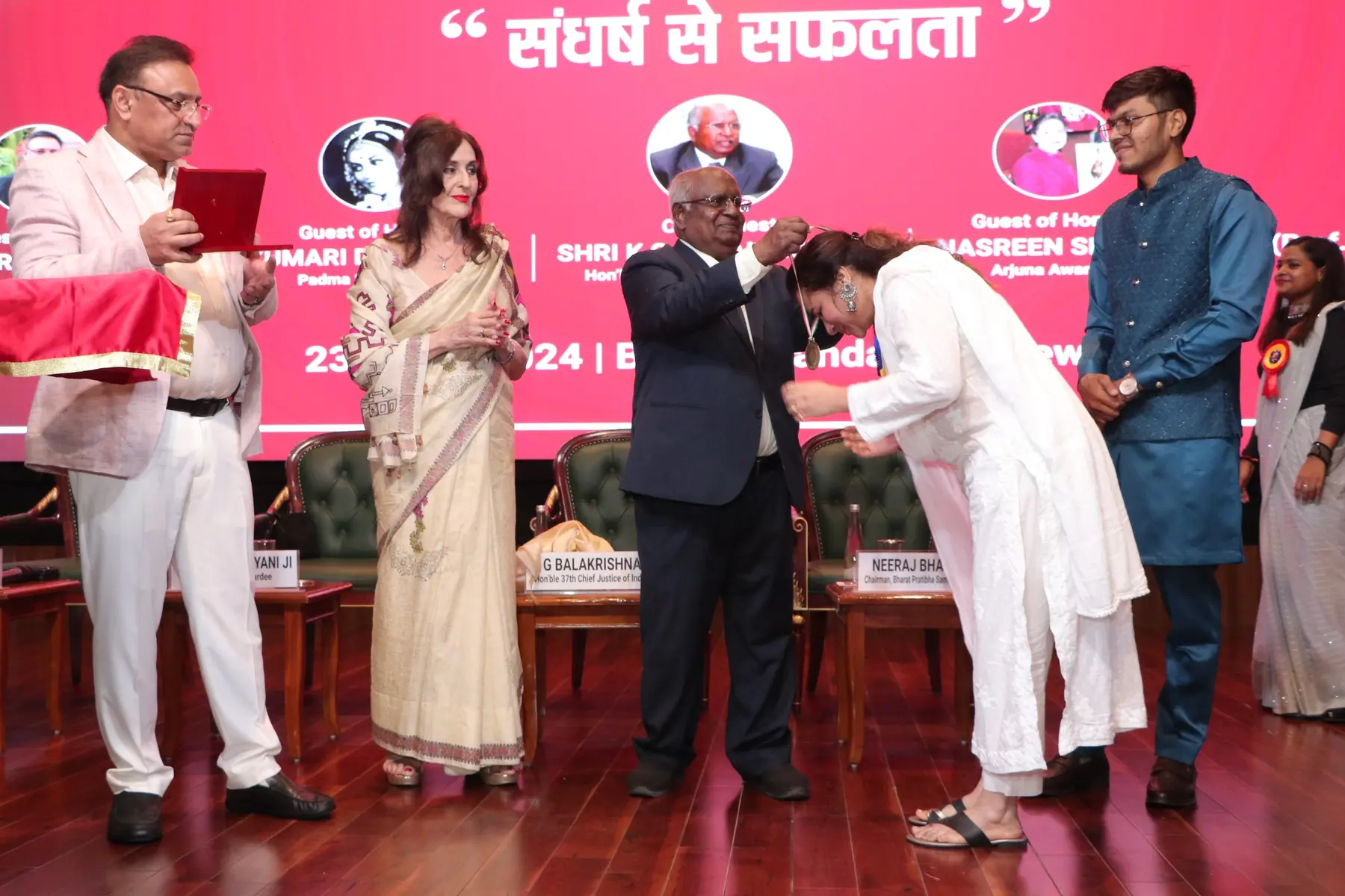 OMT Sangita Shinde at a national recognition ceremony